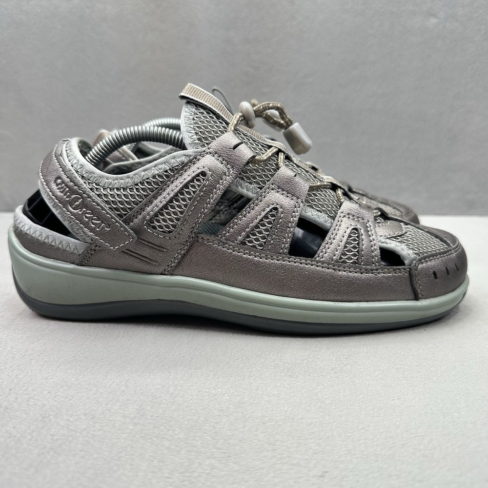 OrthoFeet Verona 997 Womens Size 7.5 (D) Sandals Pewter Casual Orthopedic WIDE